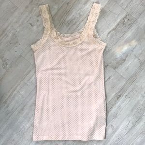 NWOT Rue 21 Pink Polka Dot Tank Top